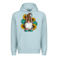 Blue Mist western gnomes sunflowers gemstones leopard serape cowhide glitter Premium Hoodie - Artiststas