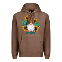 Chestnut western gnomes sunflowers gemstones leopard serape cowhide glitter Premium Hoodie - Artiststas