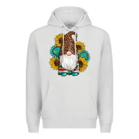 Dove Grey western gnomes sunflowers gemstones leopard serape cowhide glitter Premium Hoodie - Artiststas