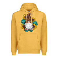 Mustard western gnomes sunflowers gemstones leopard serape cowhide glitter Premium Hoodie - Artiststas