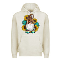 Oatmeal Heather western gnomes sunflowers gemstones leopard serape cowhide glitter Premium Hoodie - Artiststas