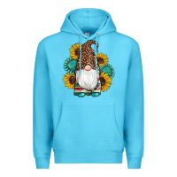 Ocean Blue western gnomes sunflowers gemstones leopard serape cowhide glitter Premium Hoodie - Artiststas