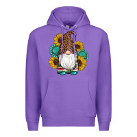 Purple western gnomes sunflowers gemstones leopard serape cowhide glitter Premium Hoodie - Artiststas