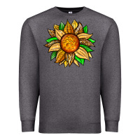 Charcoal Heather pineapple sunflower Premium Sweatshirt - Zillion Design Studio