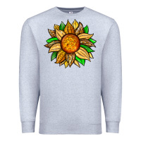 Heather Grey pineapple sunflower Premium Sweatshirt - Zillion Design Studio