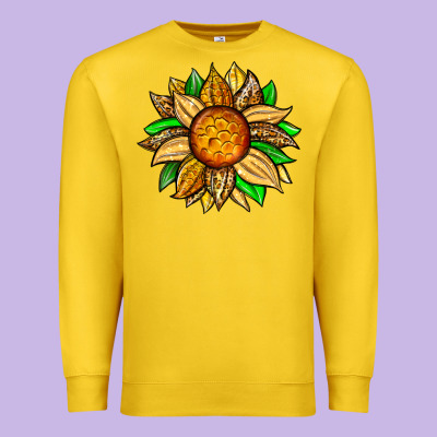 Pineapple Sunflower Premium Sweatshirt Designed By Zillion Design Studio