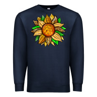 Navy pineapple sunflower Premium Sweatshirt - Zillion Design Studio