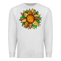 Oatmeal Heather pineapple sunflower Premium Sweatshirt - Zillion Design Studio
