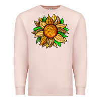 Pale Pink pineapple sunflower Premium Sweatshirt - Zillion Design Studio