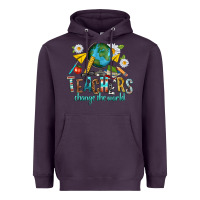 Plum teachers change the world Heavyweight Hoodie - texasbilliewilder