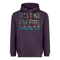 Plum it s fine i m fine everything s fine Heavyweight Hoodie - Zillion Design Studio