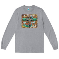 Heather Grey grateful cross Long Sleeve Tee - BarkalooDesign