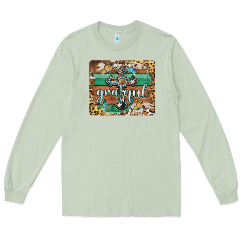 Grateful Cross Long Sleeve Tee by BarkalooDesign | Teevron