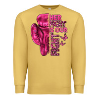 Antique Gold Her Fight Is Our Fight Cancer Premium Sweatshirt - texasbilliewilder