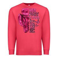 Cardinal Her Fight Is Our Fight Cancer Premium Sweatshirt - texasbilliewilder