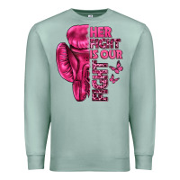 Seafoam Her Fight Is Our Fight Cancer Premium Sweatshirt - texasbilliewilder