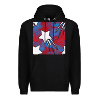 Black Glitter 4th Of July Seamless Pattern Premium Hoodie - BundleAndBundleShop