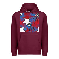 Burgundy Glitter 4th Of July Seamless Pattern Premium Hoodie - BundleAndBundleShop