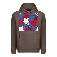 Coffee Glitter 4th Of July Seamless Pattern Premium Hoodie - BundleAndBundleShop