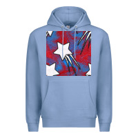 Colony Blue Glitter 4th Of July Seamless Pattern Premium Hoodie - BundleAndBundleShop
