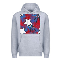 Heather Grey Glitter 4th Of July Seamless Pattern Premium Hoodie - BundleAndBundleShop