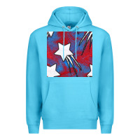 Ocean Blue Glitter 4th Of July Seamless Pattern Premium Hoodie - BundleAndBundleShop