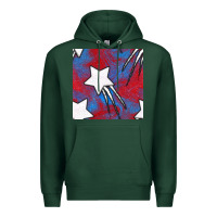 Sports Green Glitter 4th Of July Seamless Pattern Premium Hoodie - BundleAndBundleShop