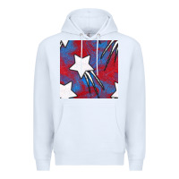 White Glitter 4th Of July Seamless Pattern Premium Hoodie - BundleAndBundleShop