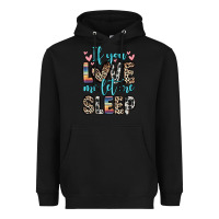 Black if you love me let me sleep Heavyweight Hoodie - Zillion Design Studio