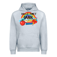 Heather Grey back to school hello first grade 3200x2400 Urban Hoodie - AdoDesignShop