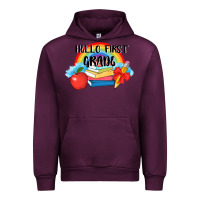 Mauve Wine back to school hello first grade 3200x2400 Urban Hoodie - AdoDesignShop