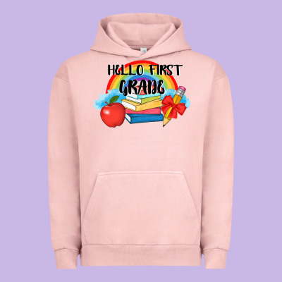 Back To School Hello First Grade 3200x2400 Urban Hoodie Designed By Adodesignshop