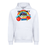 White back to school hello first grade 3200x2400 Urban Hoodie - AdoDesignShop