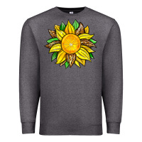 Charcoal Heather lemon sunflower Premium Sweatshirt - Zillion Design Studio