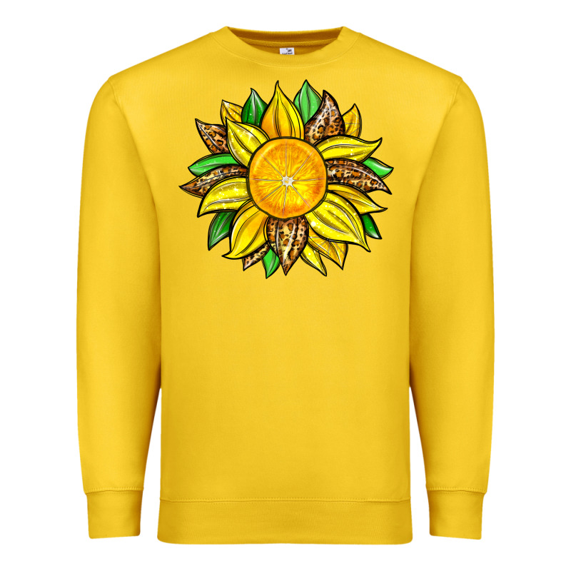 Lemon Sunflower Premium Sweatshirt by Zillion Design Studio | Teevron