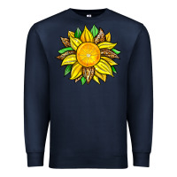 Navy lemon sunflower Premium Sweatshirt - Zillion Design Studio
