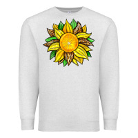 Oatmeal Heather lemon sunflower Premium Sweatshirt - Zillion Design Studio