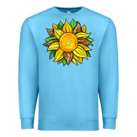 Ocean Blue lemon sunflower Premium Sweatshirt - Zillion Design Studio