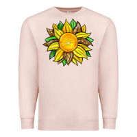 Pale Pink lemon sunflower Premium Sweatshirt - Zillion Design Studio
