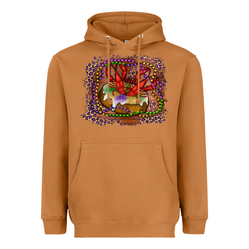 Mardi Gras King Cake Crawfish Heavyweight Hoodie by RanaPortraitStore | Teevron