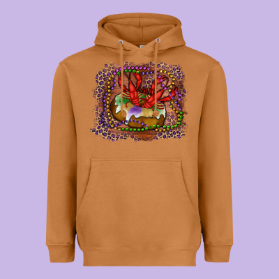 Heavyweight Hoodie Mardi gras king cake crawfish