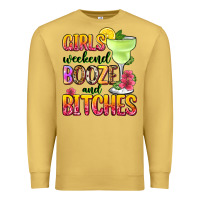 Antique Gold girls weekend booze and bitches Premium Sweatshirt - Zillion Design Studio
