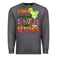 Charcoal Heather girls weekend booze and bitches Premium Sweatshirt - Zillion Design Studio