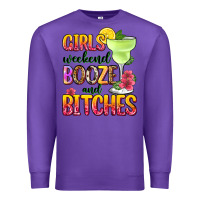 Purple girls weekend booze and bitches Premium Sweatshirt - Zillion Design Studio