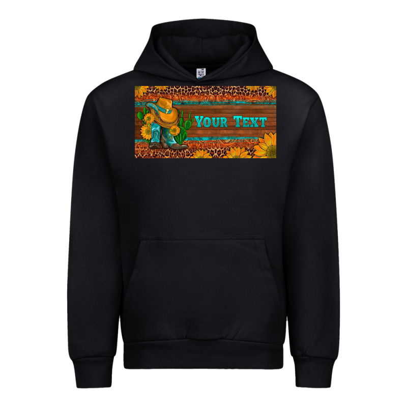 (preview)custom Cowboy Boots Sunflowers And Cactus License Plate Urban Hoodie by Artiststas | Teevron