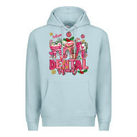 Blue Mist pink christmas teeth dental squad Premium Hoodie - AdoDesignShop