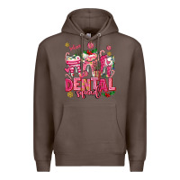 Coffee pink christmas teeth dental squad Premium Hoodie - AdoDesignShop