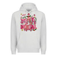 Dove Grey pink christmas teeth dental squad Premium Hoodie - AdoDesignShop