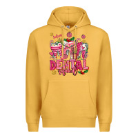 Mustard pink christmas teeth dental squad Premium Hoodie - AdoDesignShop