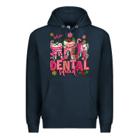 Navy pink christmas teeth dental squad Premium Hoodie - AdoDesignShop
